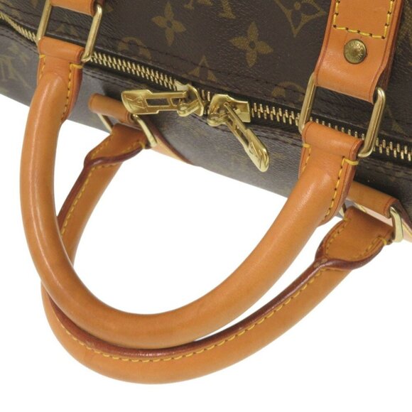 LOUIS VUITTON Brown Monogram Keepall Bandouliere 55 Boston Bag - Picture 6 of 11